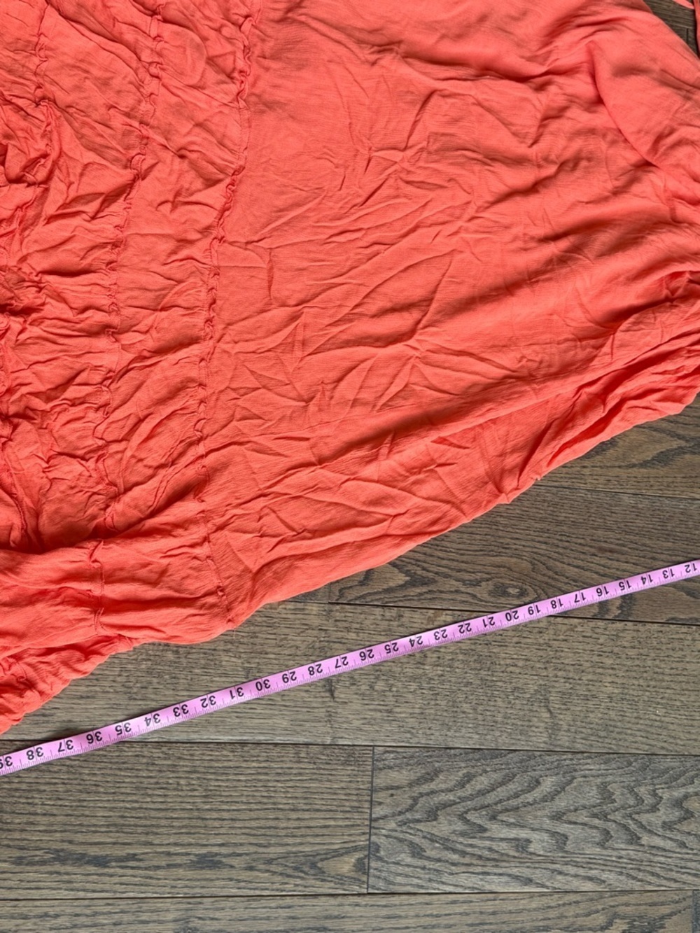 In Loom Coral Smocked Tiered Maxi Dress - Size M - Bump Friendly! - Picture 3 of 10